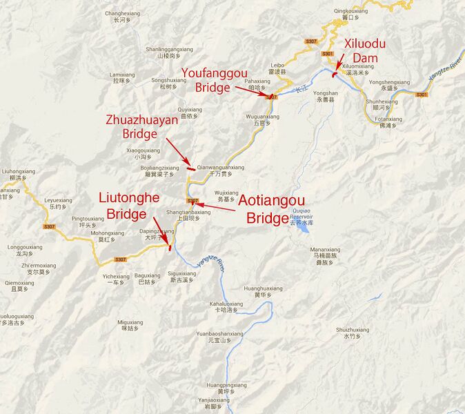 File:XiluoduDamBridges.jpg
