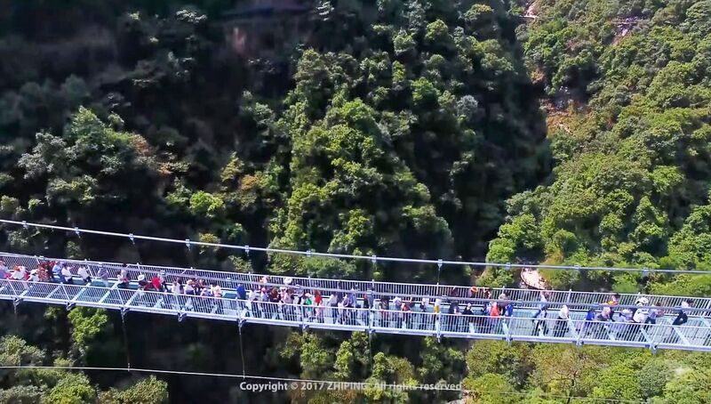 File:Yunmen Mountain Glass FootbridgeDrone3.jpg