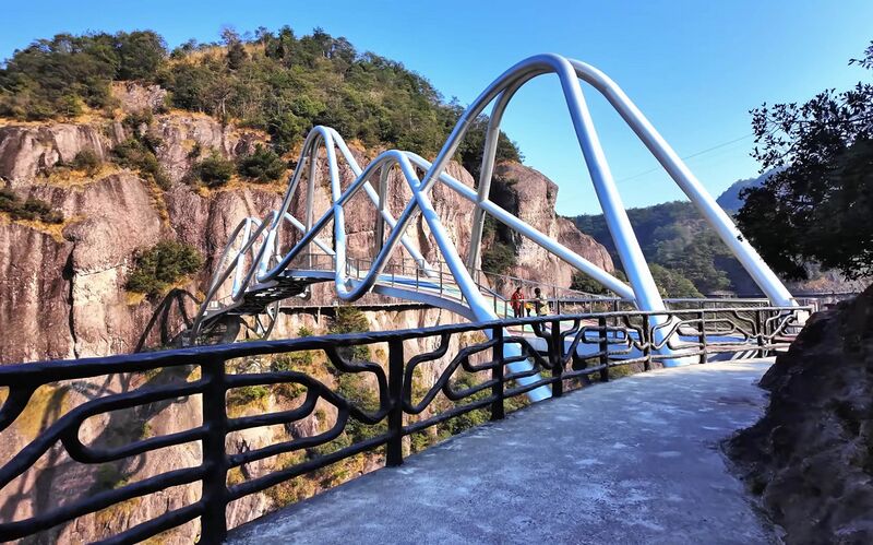 File:Wolong FootbridgeCliffWalkway.jpg