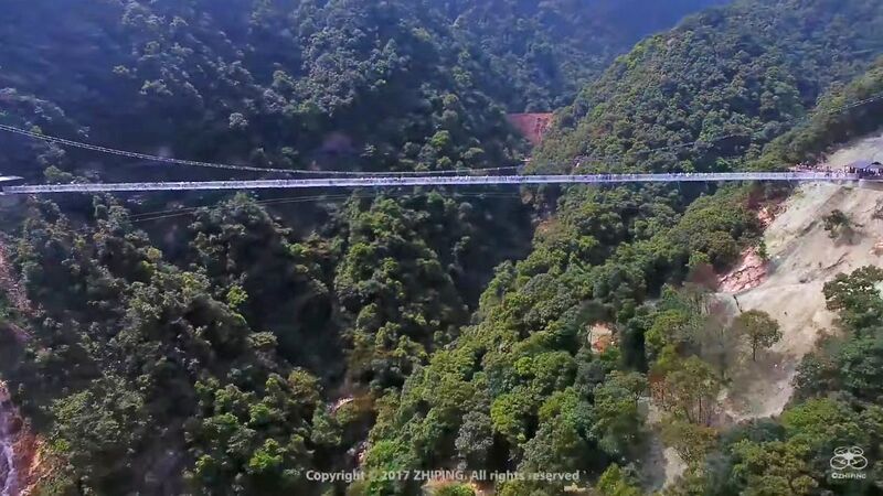File:Yunmen Mountain Glass FootbridgeDrone4.jpg