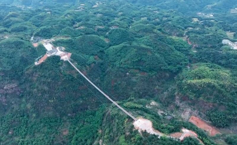 File:LongguashanFootbridgeDownSpanDrone.jpg