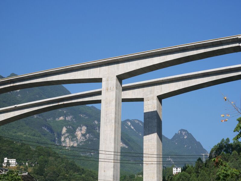 File:Sanchaxi Bridge WuzhenBlueSky.JPG