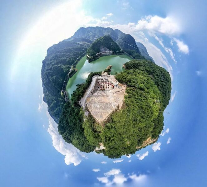 File:Gaolingtou Reservoir Bridge aerial.jpg