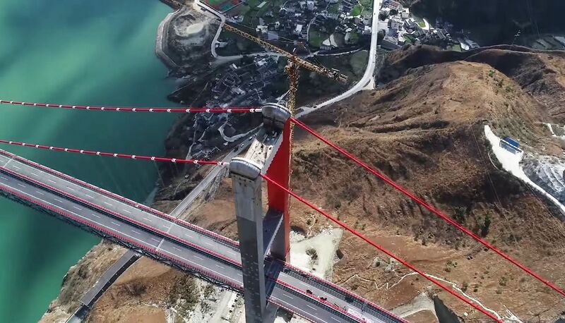 File:Daduhe Bridge XingkangTowerDrone.jpg