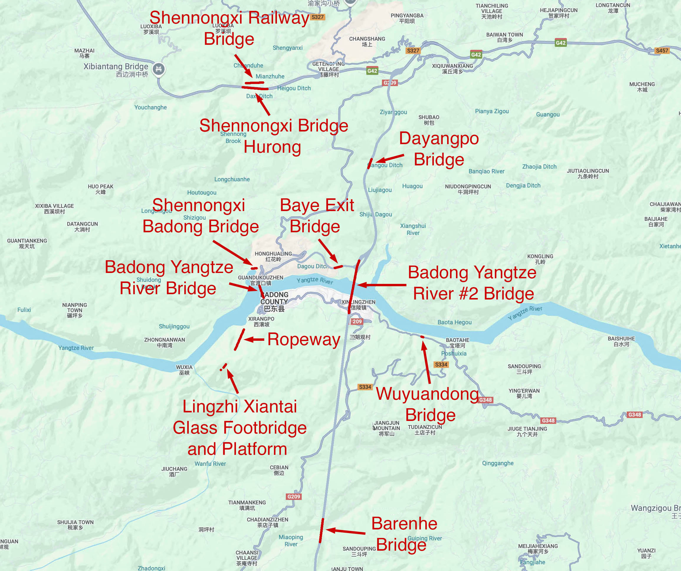 Badong to YesanguanExpwyMap 2.jpg