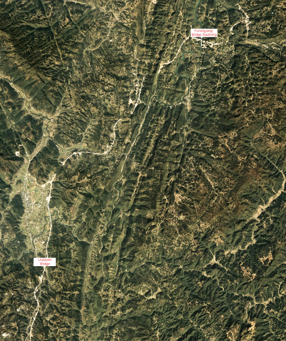 SuizhenExpressway(Furongjiang)Satellite.jpg